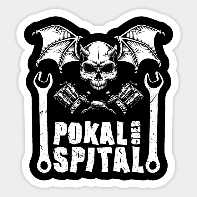 Echte Motorsport Retro Vintage Pokal Oder Spital Sticker by jodotodesign